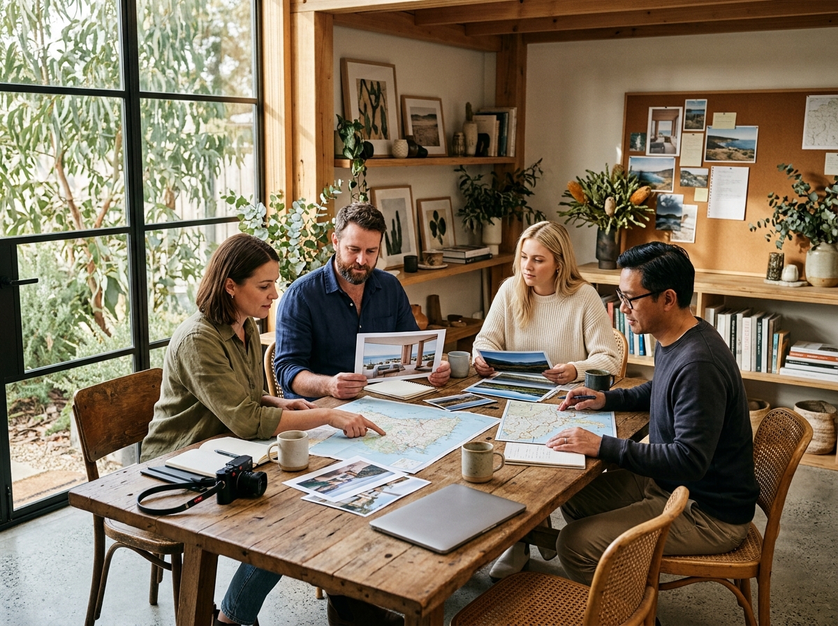 Editorial hotel guide team reviewing Australian destinations