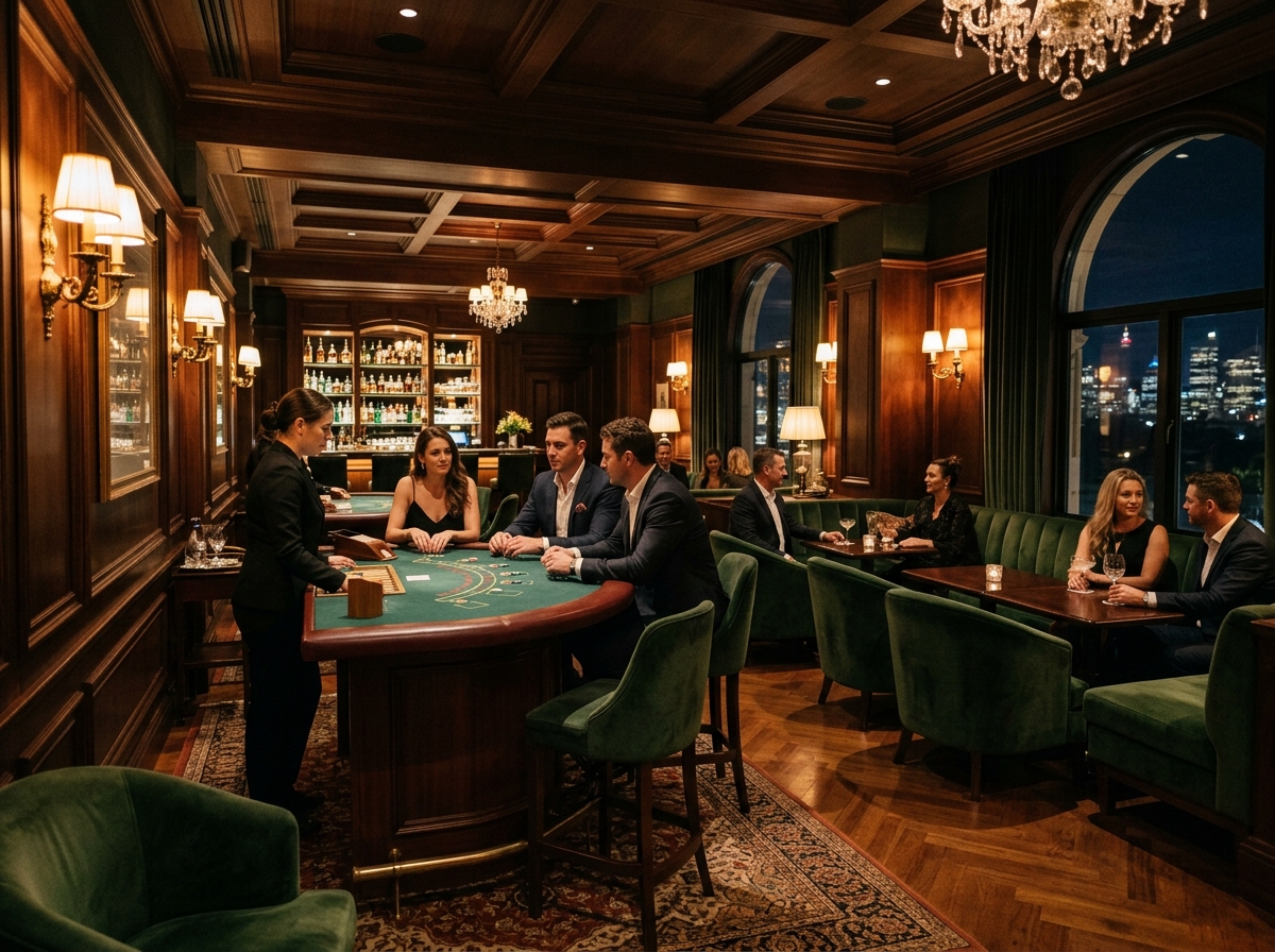 Private club inspired casino lounge at Red Dune