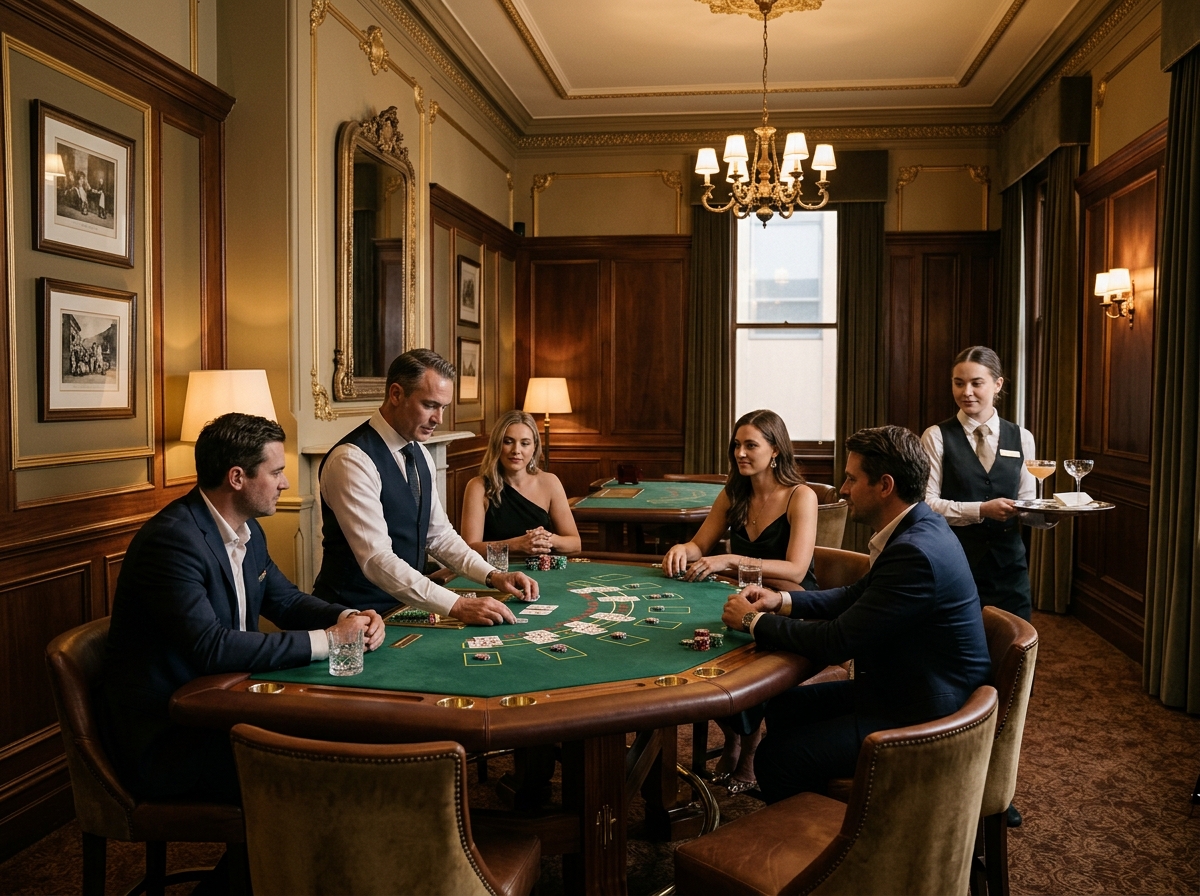 Elegant casino room at Southern Cross Grand