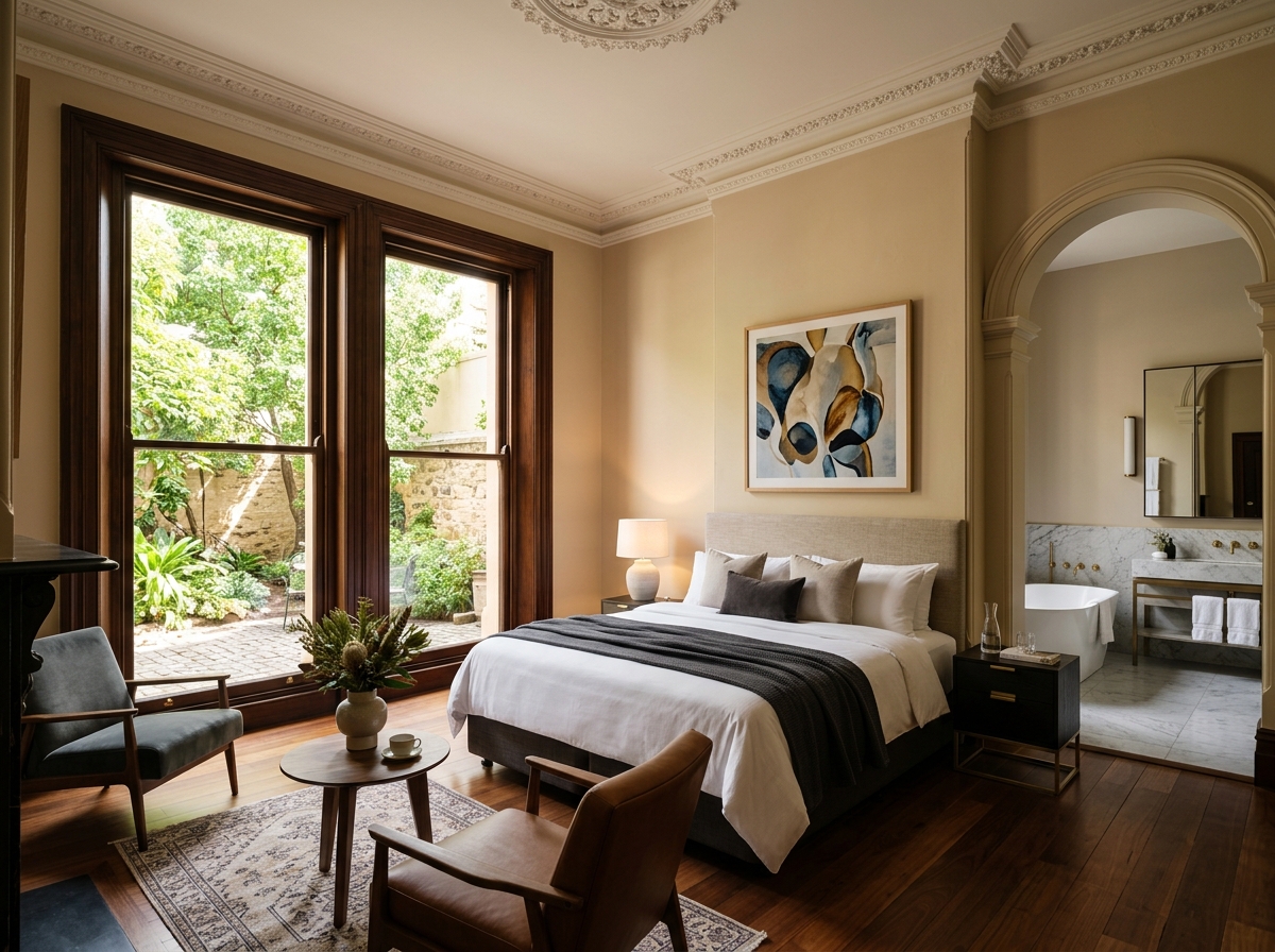 Heritage room with contemporary interior at Southern Cross Grand